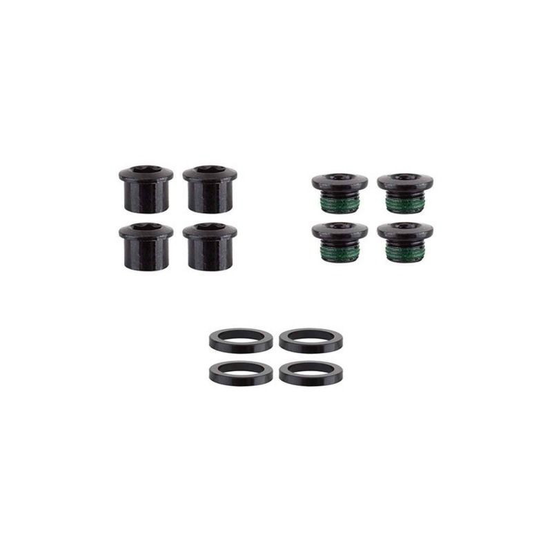 KIT TORNILLOS FIJACION TRUVATIV PARA MONOPLATO DE 4 AGUJEROS ACERO NEGRO